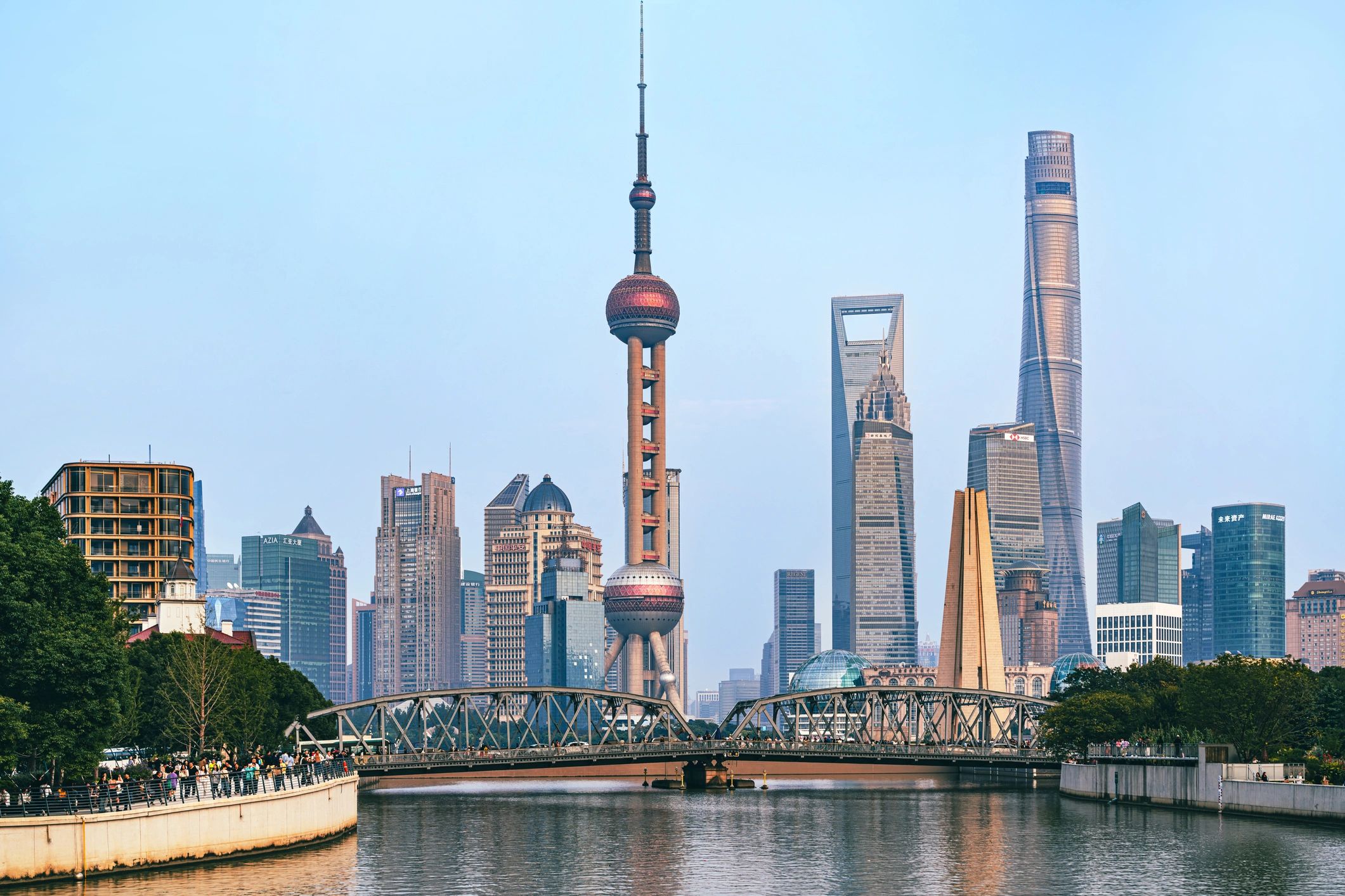 Shanghai skyline along the Bund